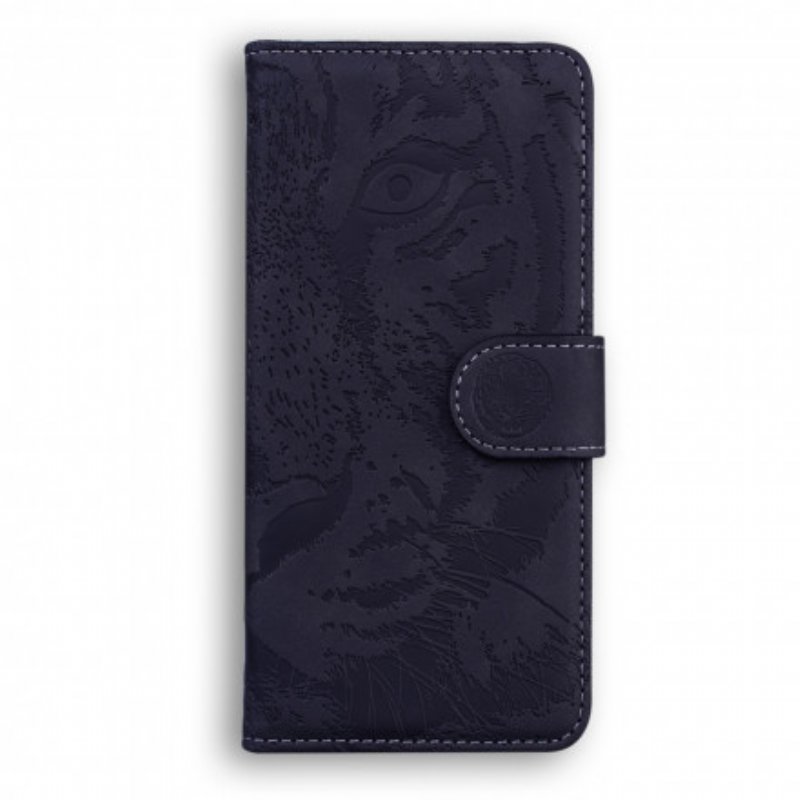 Etui Folio do Huawei P50 Nadruk Twarzy Tygrysa